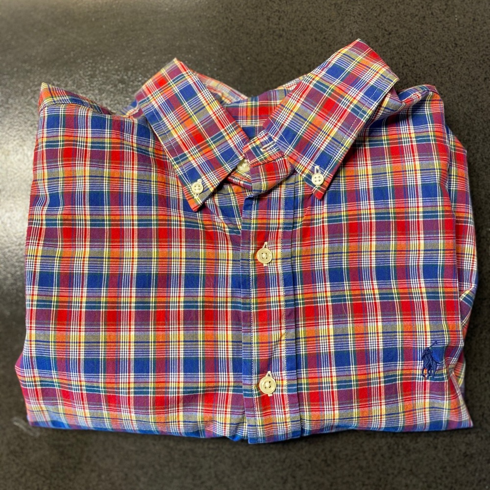 Polo Ralph Lauren Red/Blue Casual Button Down